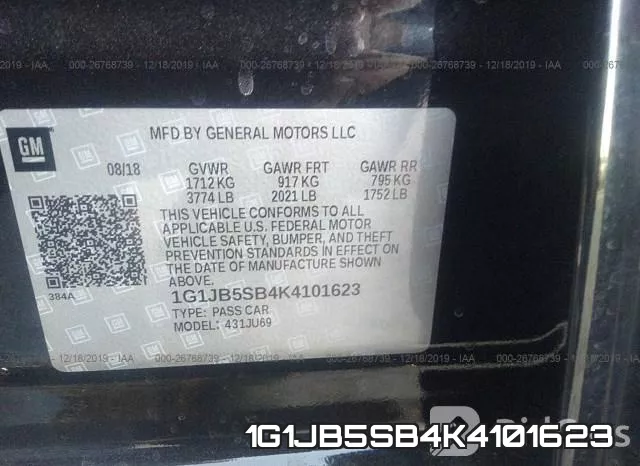 1G1JB5SB4K4101623 фото 10