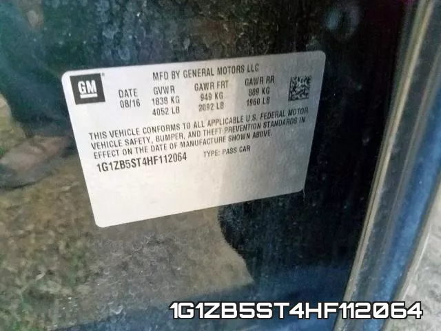 1G1ZB5ST4HF112064 фото 2