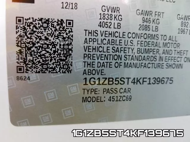 1G1ZB5ST4KF139675 фото 2