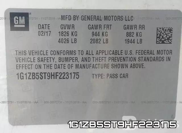 1G1ZB5ST9HF223175 фото 8