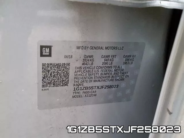1G1ZB5STXJF258023 фото 2
