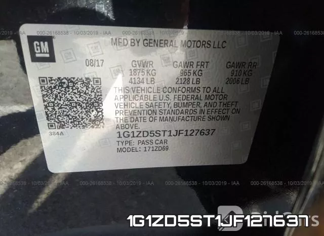 1G1ZD5ST1JF127637 фото 9