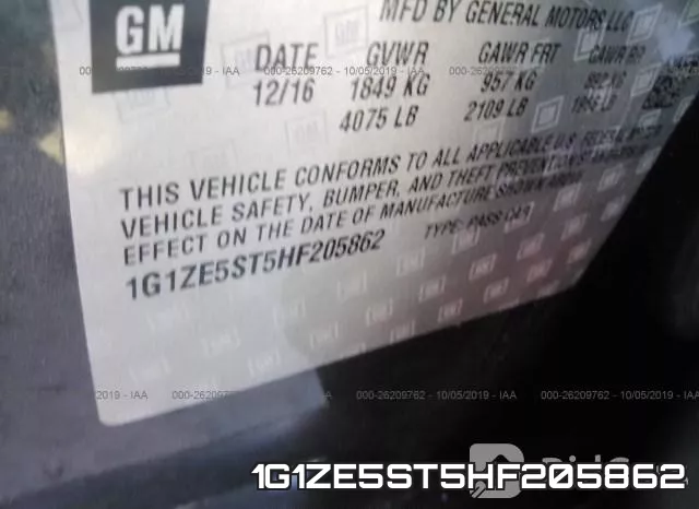 1G1ZE5ST5HF205862 фото 9