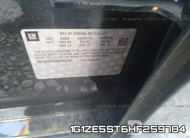 1G1ZE5ST6HF259784 фото 10