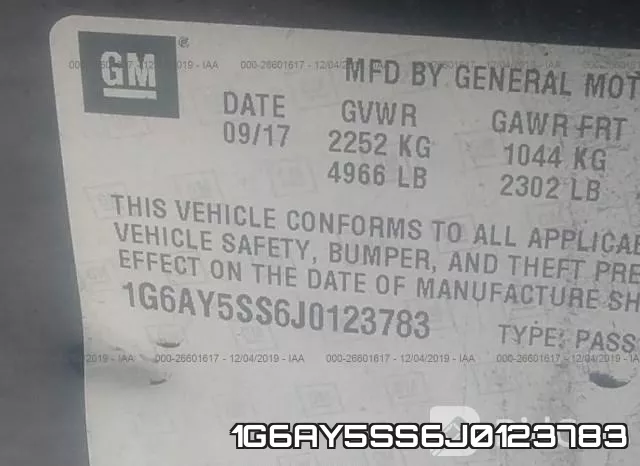 1G6AY5SS6J0123783 фото 9