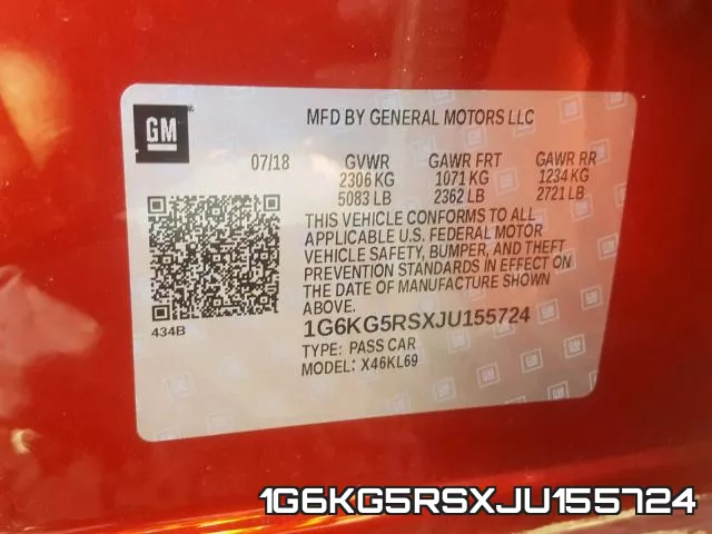 1G6KG5RSXJU155724 фото 2