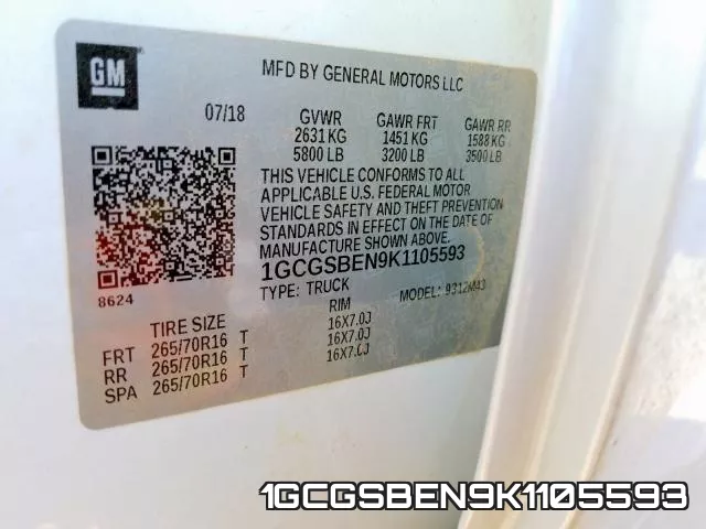 1GCGSBEN9K1105593 фото 2