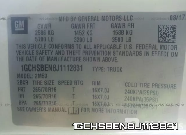 1GCHSBEN8J1112831 фото 10