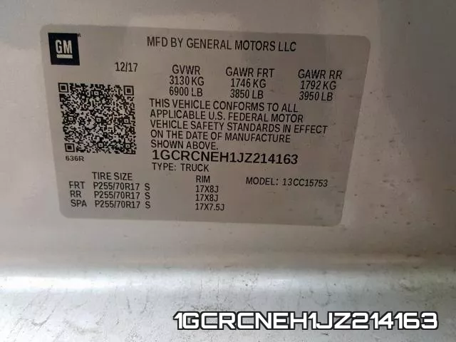 1GCRCNEH1JZ214163 фото 2
