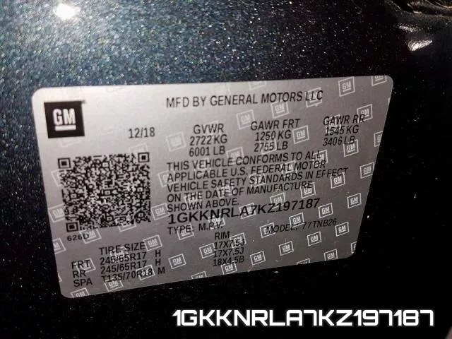 1GKKNRLA7KZ197187 фото 2