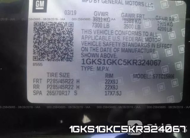 1GKS1GKC5KR324067 фото 10