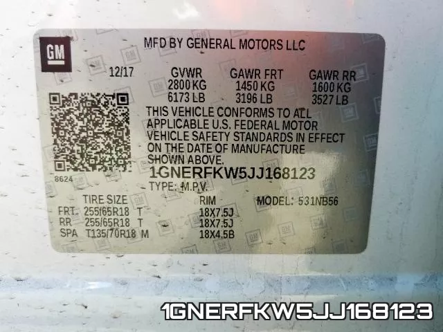 1GNERFKW5JJ168123 фото 2