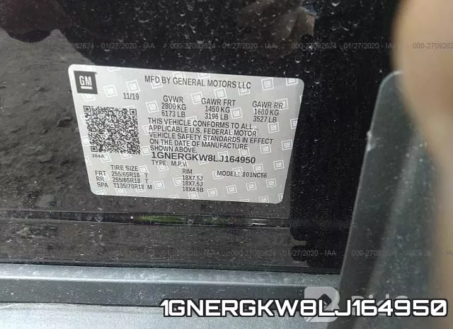 1GNERGKW8LJ164950 фото 9