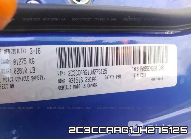 2C3CCAAG1JH275125 фото 10