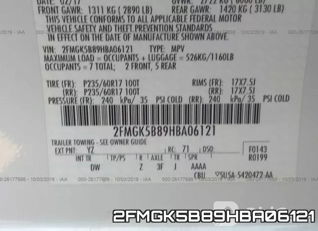 2FMGK5B89HBA06121 фото 9