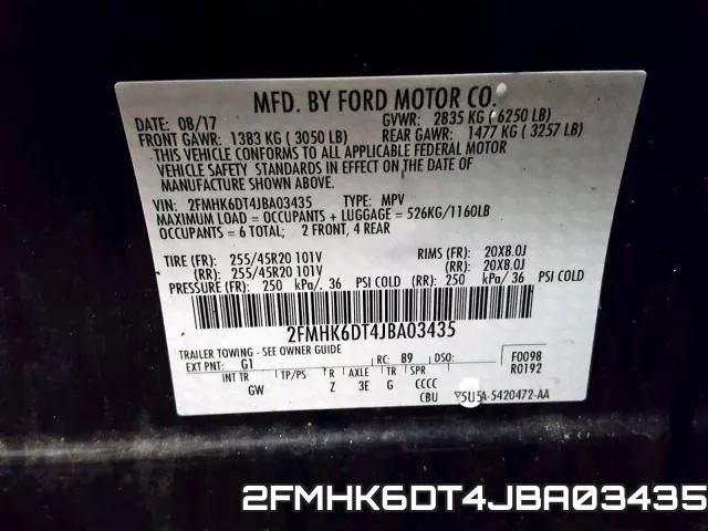 2FMHK6DT4JBA03435 фото 2