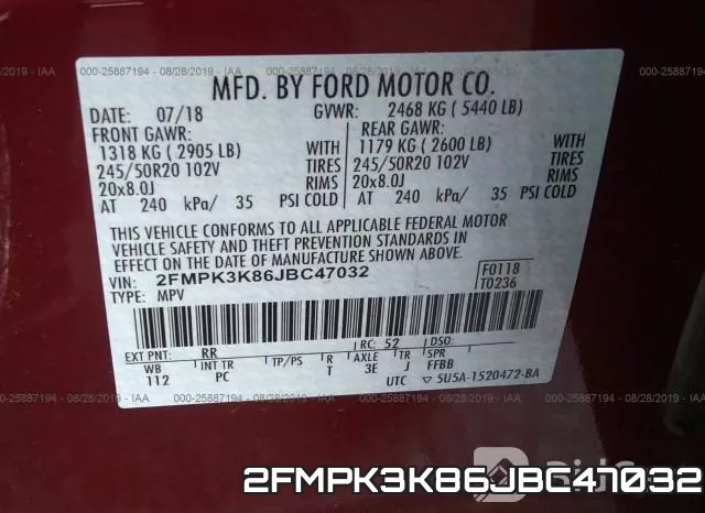 2FMPK3K86JBC47032 фото 5