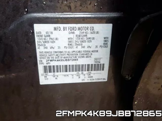 2FMPK4K89JBB72865 фото 2