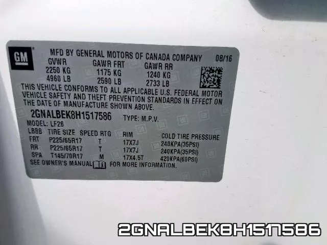 2GNALBEK8H1517586 фото 2