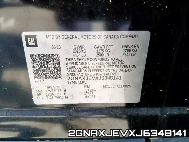 2GNAXJEVXJ6348141 фото 2