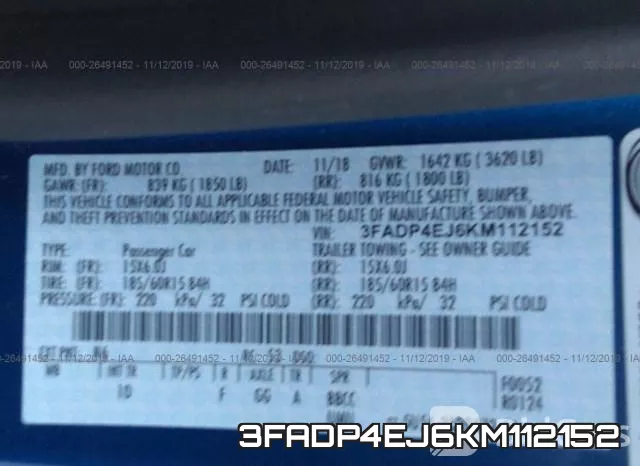 3FADP4EJ6KM112152 фото 10