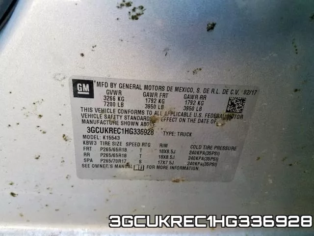3GCUKREC1HG336928 фото 2