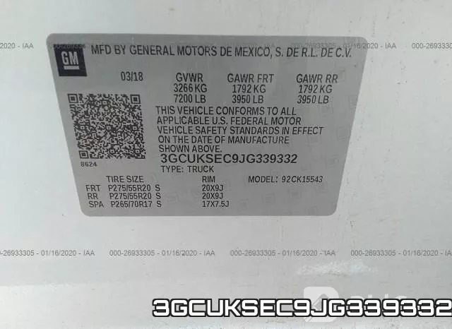 3GCUKSEC9JG339332 фото 10