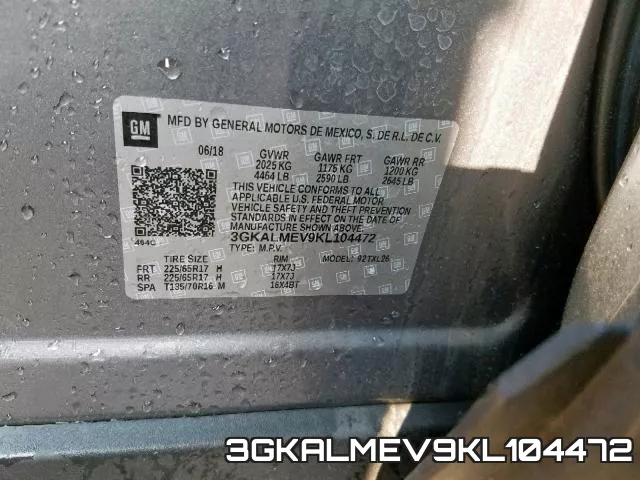 3GKALMEV9KL104472 фото 2