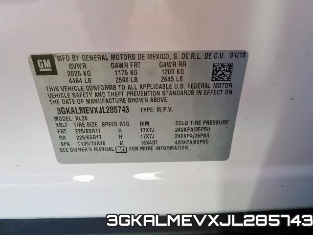 3GKALMEVXJL285743 фото 2