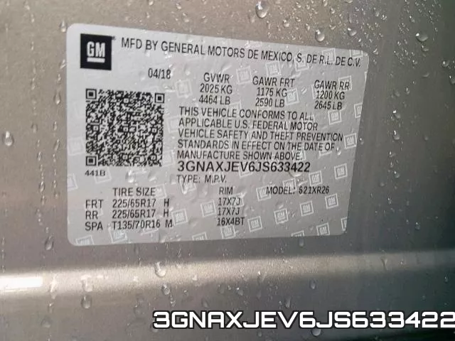 3GNAXJEV6JS633422 фото 2