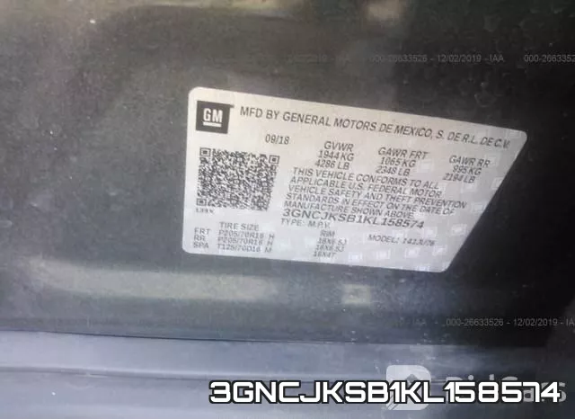 3GNCJKSB1KL158574 фото 8