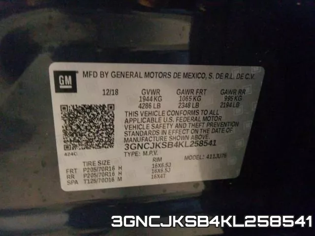 3GNCJKSB4KL258541 фото 2