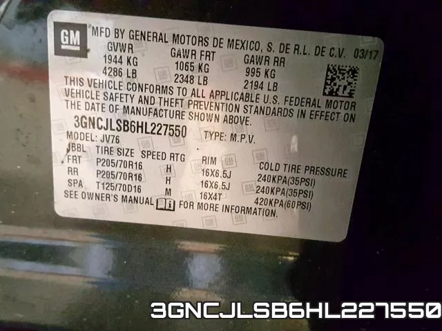 3GNCJLSB6HL227550 фото 2
