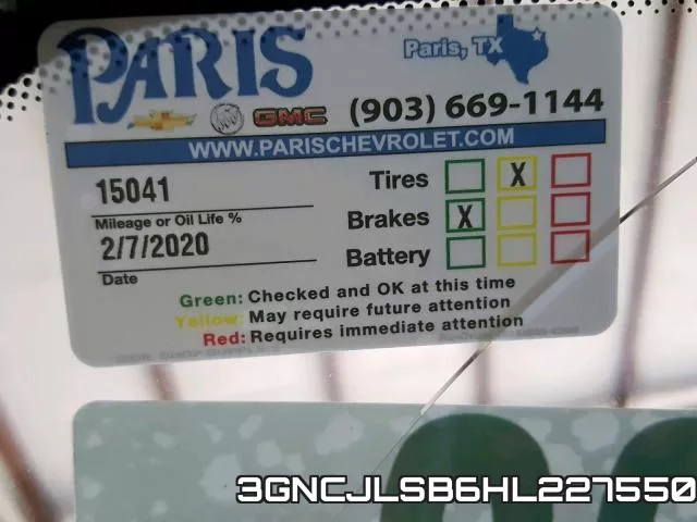 3GNCJLSB6HL227550 фото 8
