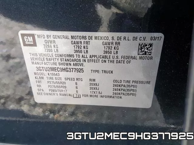 3GTU2MEC9HG377925 фото 2