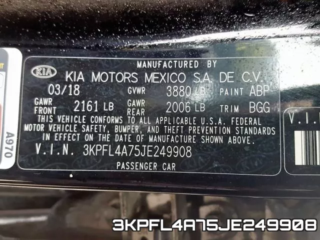 3KPFL4A75JE249908 фото 2