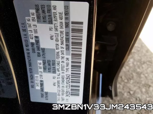 3MZBN1V33JM243543 фото 2