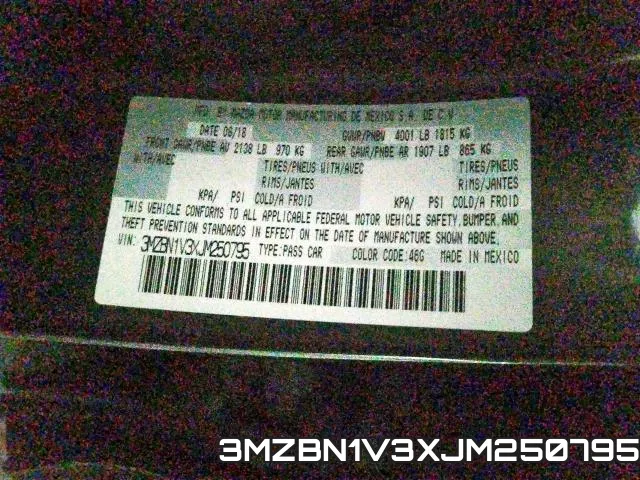 3MZBN1V3XJM250795 фото 2