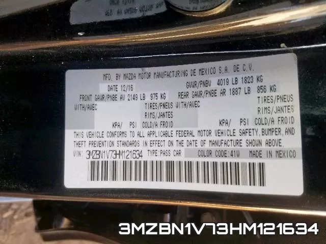 3MZBN1V73HM121634 фото 2