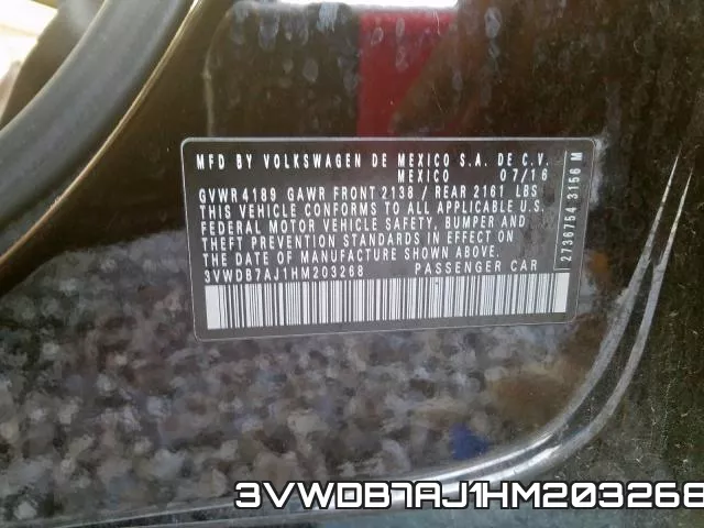 3VWDB7AJ1HM203268 фото 2