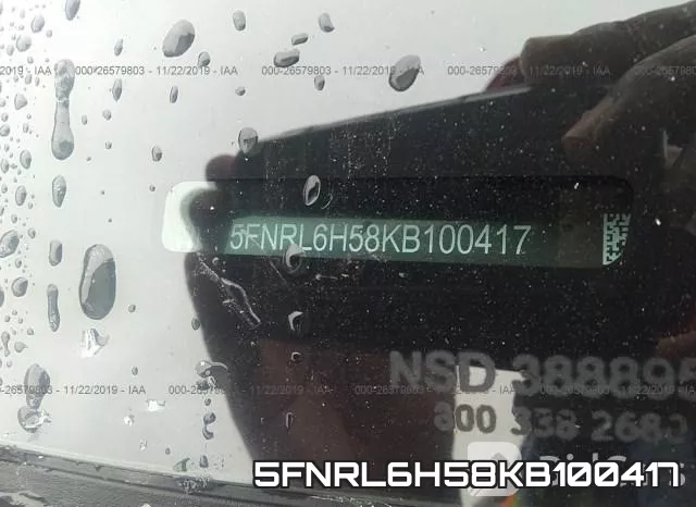 5FNRL6H58KB100417 фото 10
