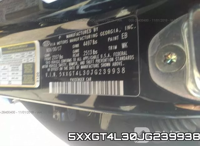 5XXGT4L30JG239938 фото 10