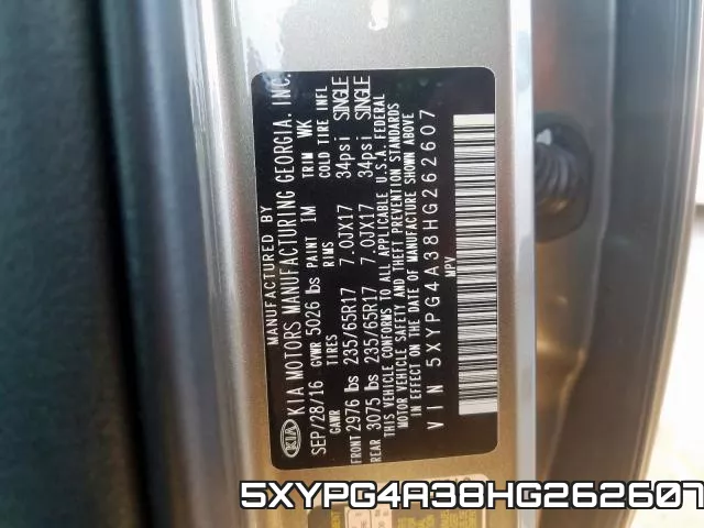 5XYPG4A38HG262607 фото 2