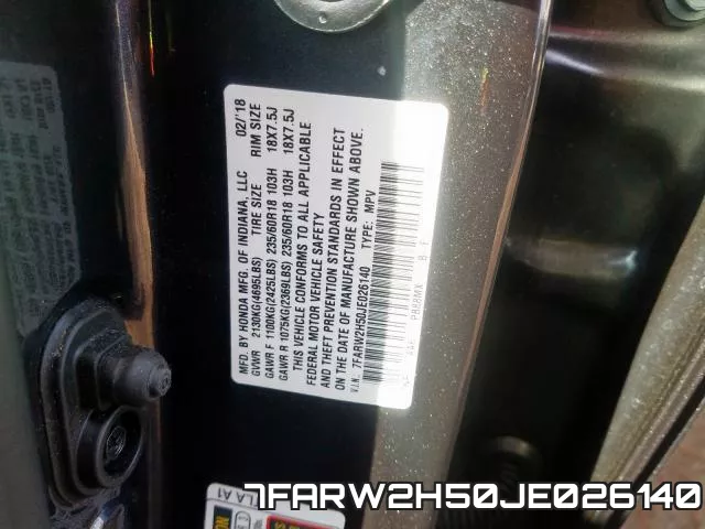 7FARW2H50JE026140 фото 2