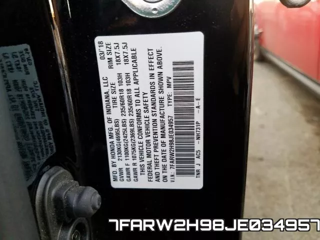 7FARW2H98JE034957 фото 2