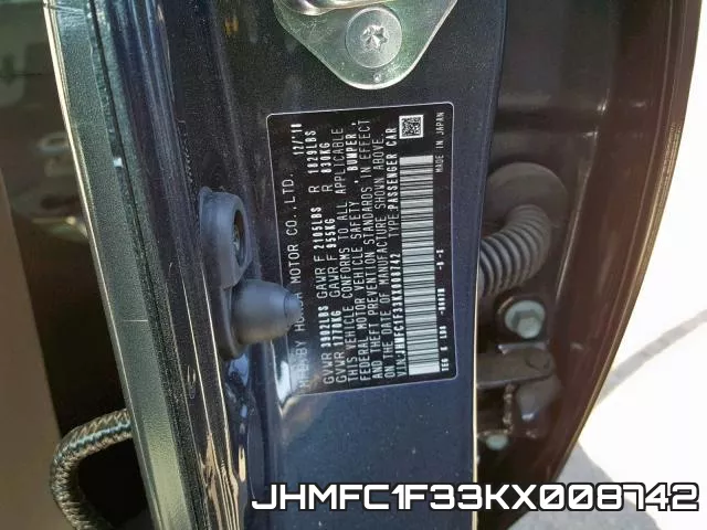 JHMFC1F33KX008742 фото 2