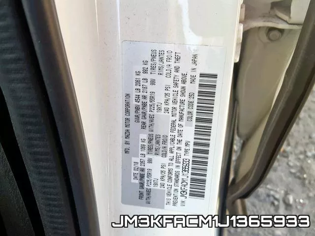 JM3KFACM1J1365933 фото 2