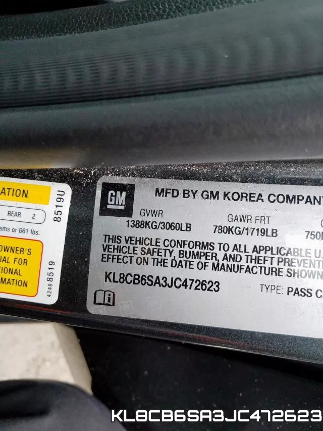 KL8CB6SA3JC472623 фото 2