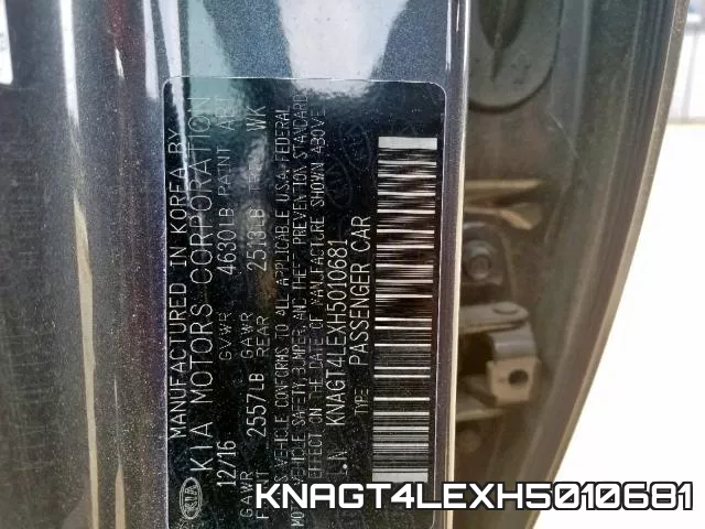KNAGT4LEXH5010681 фото 2