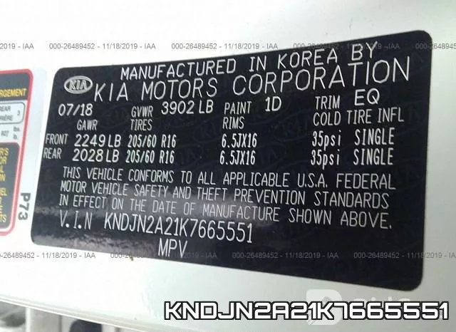 KNDJN2A21K7665551 фото 9